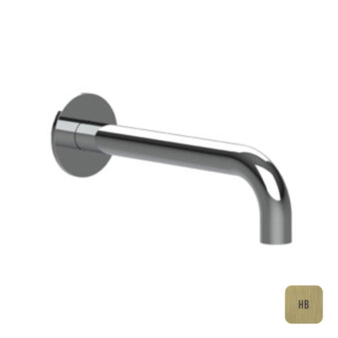 Almar E098007.HB Излив настенный 24 cм для ванны с круглым отражателем, цвет латунь брашированная PVD