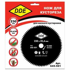 Нож для триммера DDE WOOD CUT 60 зубьев, 230 х 25,4 мм (толщина = 1,4 мм) (645-501)