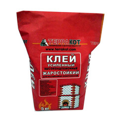Клей плиточный // печной-жаростойкий //Терракот // 5 кг