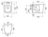 BelBagno Prado BB10150CB Унитаз приставной безободковый, P-trap, цвет: белый