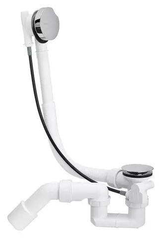 Viega Simplex 285357 Слив-перелив стандартный полуавтомат, накладка хром