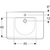 Geberit Renova Comfort 128575000 Раковина 75x55см, белый
