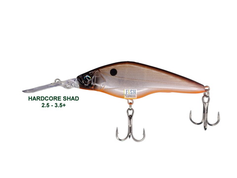 Воблер HARDCORE SHAD 75sp 10гр. 2.5 - 3.5m+ #24 (реплика)
