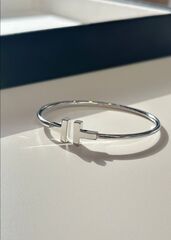 Браслет T жесткий Tiffany качество white/rose VGOLD