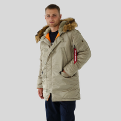Парка Alpha Industries N-3B Slim Fit Dark Khaki (Светло - зеленая)