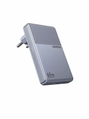 Зарядное устройство UGREEN X865 (95907B) 65W 3-Port 2*USB-C&1-USB-A GaN Fast Charger EU серый
