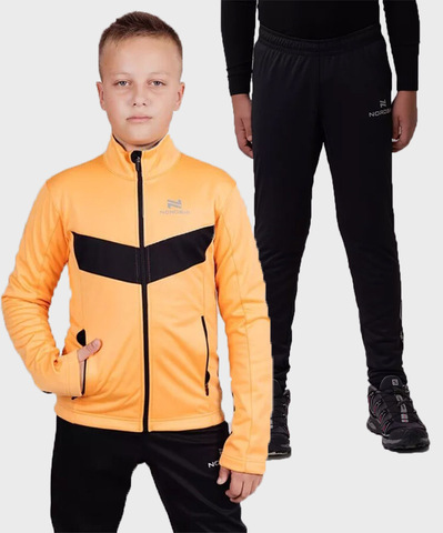 Детский лыжный костюм Nordski Jr.Base Pro Orange/Black