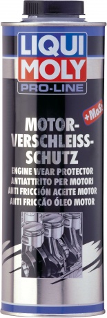 Антифрикционная присадка с дисульфидом молибдена в моторное масло Liqui Moly Pro Line Motor Verschleiss Schutz 1л