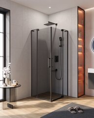 Cezares SLIDER-A-2-70/80-GRIGIO-NERO Душевой уголок, цвет: чёрный фото