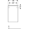 Geberit Smyle Square 500.360.JK.1 Шкафчик с одной дверцей, 36x60x32.6см, Темно-серый / Матовое покрытие