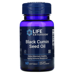 Life Extension Black Cumin Seed Oil 60 softgel, Масло семян черного тмина