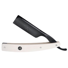 Фото Бритва опасная Boker Julian's Barbers, 6/8, углеродистая сталь, рукоять белый эльфорин