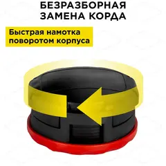 Головка триммерная DDE Wind 1 универсальная, безразборная заправка (М8х1,25 лев., + М10х1 лев., + М10х1,25 лев., + М12х1,5 лев.) 640-094