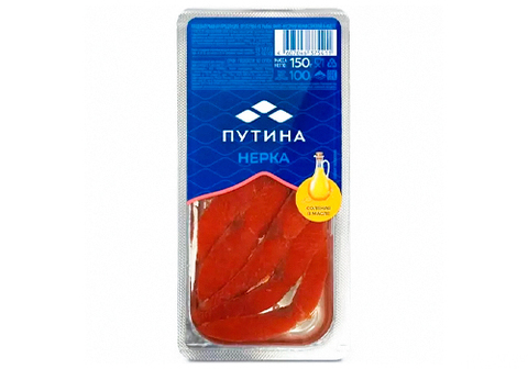 Нерка слабой соли ломтики в масле ПУТИНА, 150г