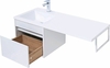 Aquanet Токио 239208 Тумба с раковиной, цвет: белый