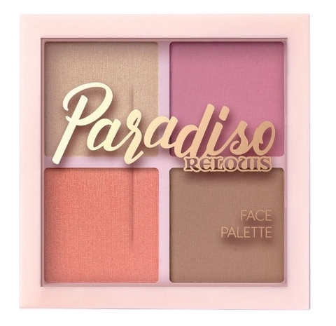 Палетка для макияжа лица Paradiso Sun хайлайтер,румяна,бронзер