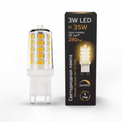 Лампа Gauss LED 3W G9 AC185-265V 280 lm 2700K керамика диммир. 107309103