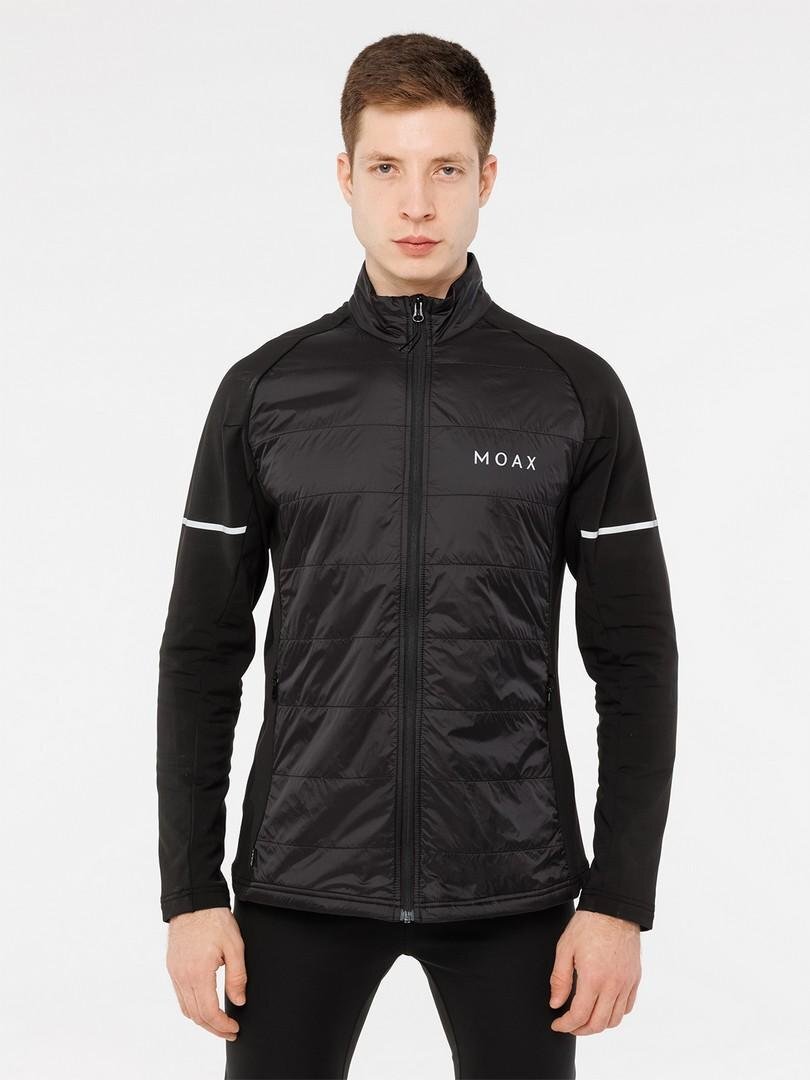 Мужской тренировочный лыжный костюм Moax Tauri Stretch Fit Softshell черный - 2