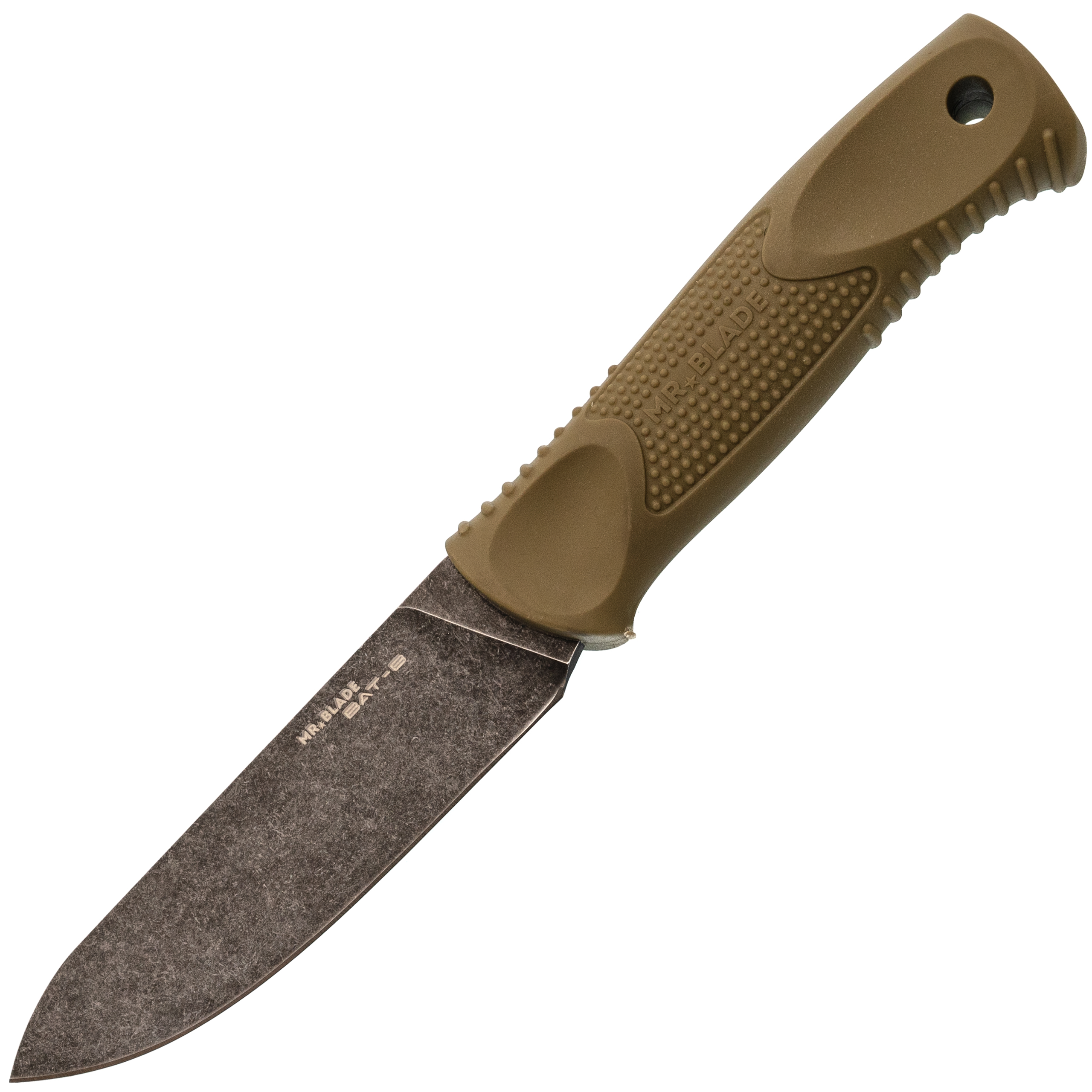 Нож Mr.Blade BAT-B-BK, сталь 8Cr14MoV Black Stonewash, зеленый TPR