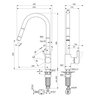 Ideal Standard Gusto BD414AA Смеситель для кухонной мойки с высоким трубчатым вытяжным изливом R-типа