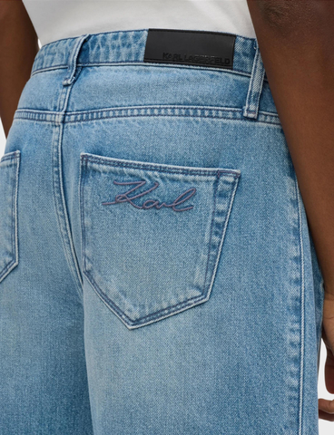 Джинсы KARL LAGERFELD Barrel Denim Pants
