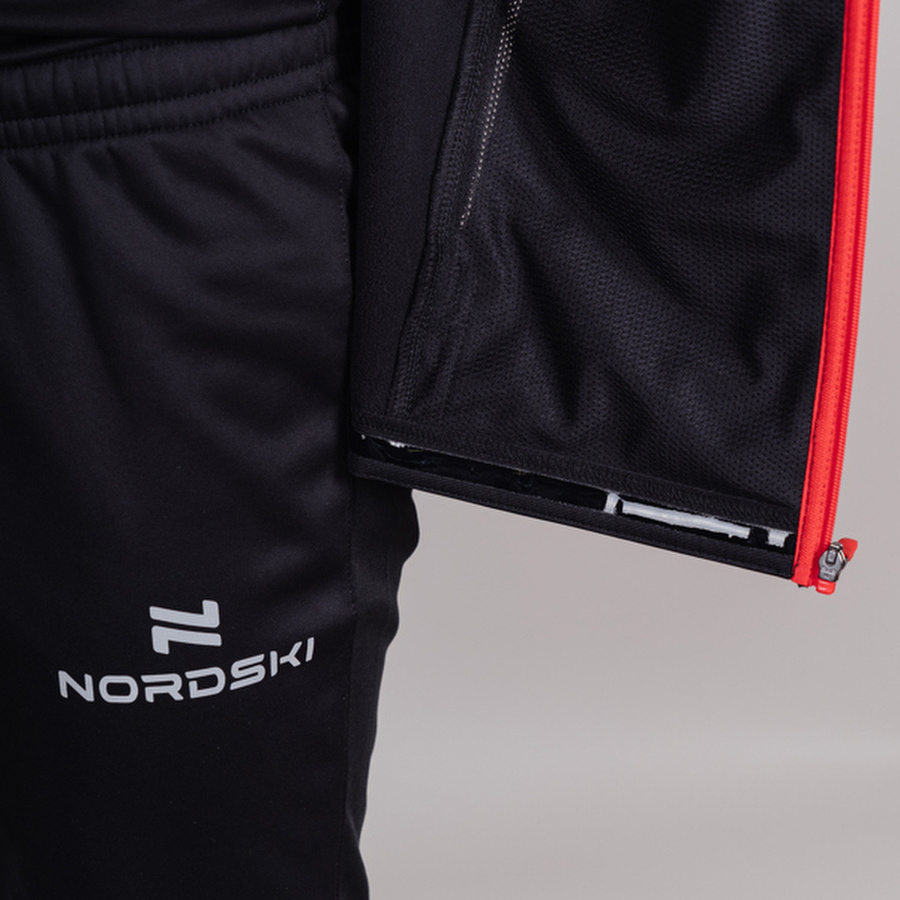 Nordski Base Active утепленный разминочный костюм мужской black-red - 6