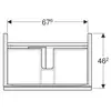 Geberit Acanto 500.611.JK.2 Тумба под раковину, 74x53.5x47.5см, темно-серый / лакированный матовый, темно-серый / глянцевое стекло