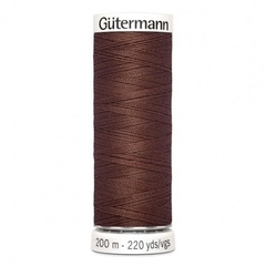 Нить Sew-All 200 м, Gutermann, 478 коричнево-розовый