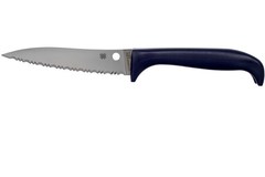 Фото Универсальный кухонный нож Spyderco Counter Puppy Serrated, сталь 7Cr17, рукоять фиолетовый пластик