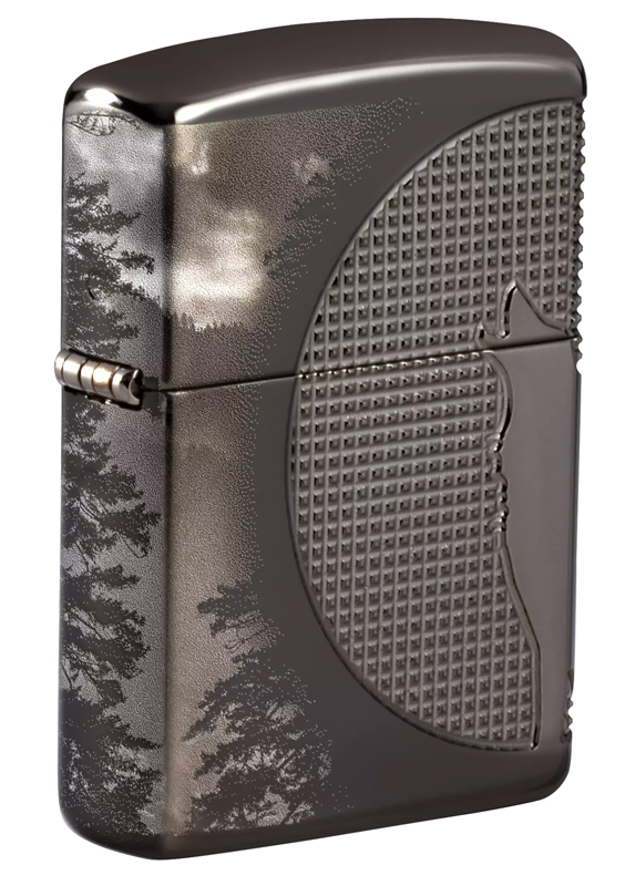 Зажигалка ZIPPO Armor™ High Polish Black Ice®, латунь/сталь, 38x13x57 мм