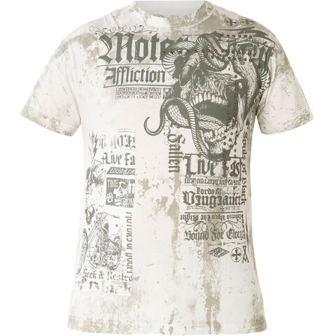 Affliction | Футболка мужская Iron Rebel White A23543 перед