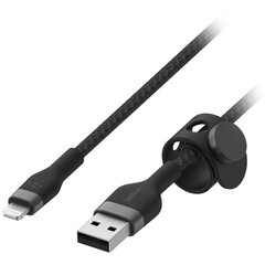 Кабель Belkin BoostCharge PRO Flex USB-C-Lightning Braided Silicone Cable, 1м, черный