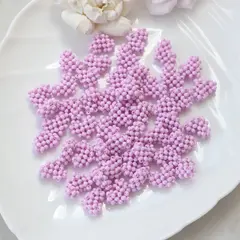 Подвеска Сердце плетёная из бисера, 17*15 мм, сиреневый, РК072