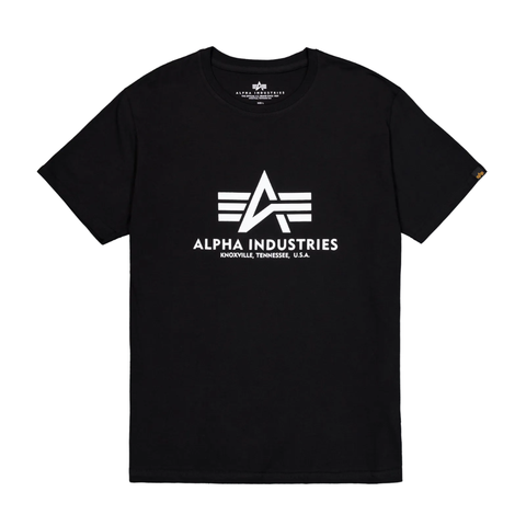 Футболка Alpha Industries Basic Big Logo Black (Чёрная)