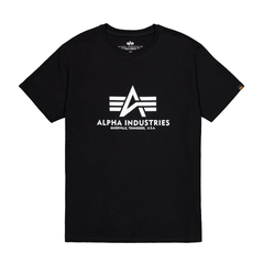 Футболка Alpha Industries Basic Big Logo Black (Чёрная)