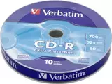 Оптический диск Verbatim CD-R 700MB 52X Extra Protection, Bulk, 10 шт