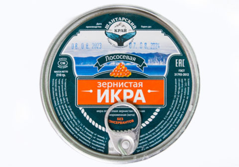 Икра кеты БЕЗ КОНСЕРВАНТОВ, 210г