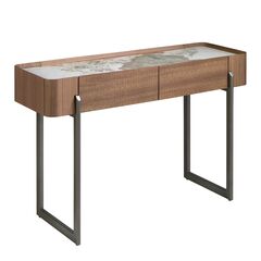 Консоль прямоугольная 3254/437-X из ореха и керамики