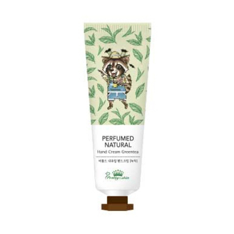 Pretty skin perfumed natural hand cream green tea - Парфюмированный крем для рук с зелёным чаем