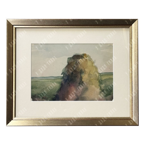 Динес Ю. С. Стог. Бумага, акварель. 1940-е