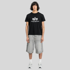 Футболка Alpha Industries Basic Big Logo Black (Чёрная)