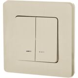 Выключатель двухклавишный с подсветкой/индикацией - Legrand Inspiria - 10АХ 250В безвинтовые зажимы - слоновая кость — фото 9