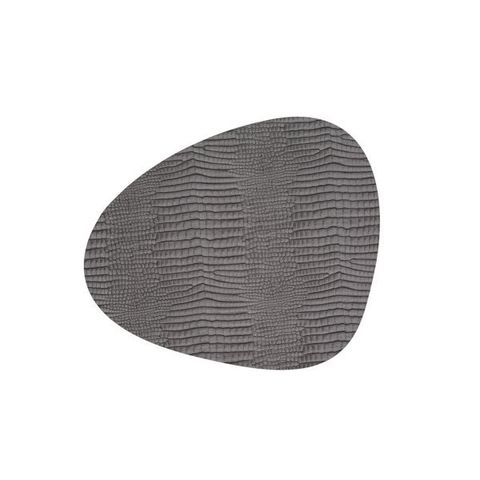 Подстановочная салфетка фигурная 37x44 см, толщина 2мм Croco silver-blac LindDNA-98287