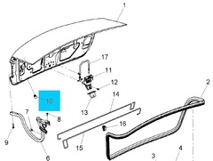 ОТБОЙНИК КАПОТА+КРЫШКИ БАГАЖНИКА ВИНТОВОЙ NEXIA, CRUZE, LACETTI, GENTRA, AVEO GM
