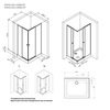 Am.Pm W94G-403-10080-BТ Душевое ограждение X-Joy Square Slide 100х80. черный. прозрачное