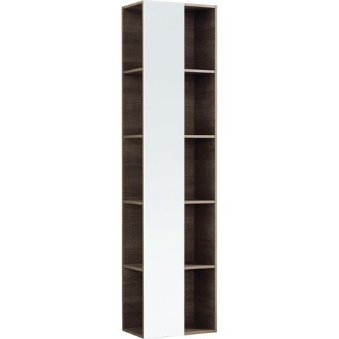 Geberit Citterio 500.569.JJ.1 Стеллаж с зеркалом: 40x160x25см, Серо-коричневый дуб / Меламин, древесная структура