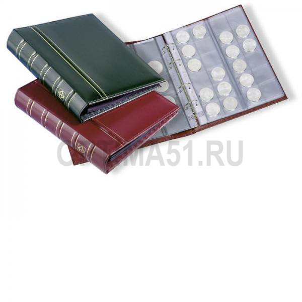 Альбом OPTIMA classic, с шубером, включая 10 листов для монет, черный (по 2 листа M15, M35, M54 и 4 листа M24)