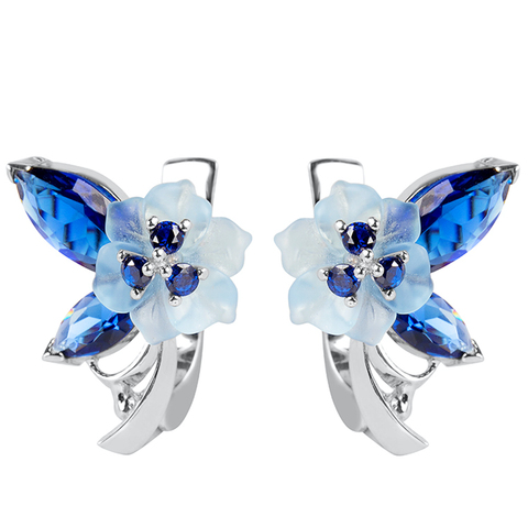 Серьги с фианитом и кварцем Арт.2205гс