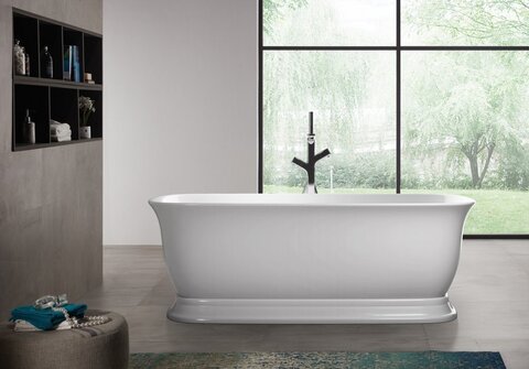 BelBagno BB400-1700-800 Отдельностоящая акриловая ванна в комплекте со сливом-переливом, 170x80, цвет: белый