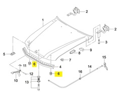 ОТБОЙНИК КАПОТА+КРЫШКИ БАГАЖНИКА ВИНТОВОЙ NEXIA, CRUZE, LACETTI, GENTRA, AVEO GM